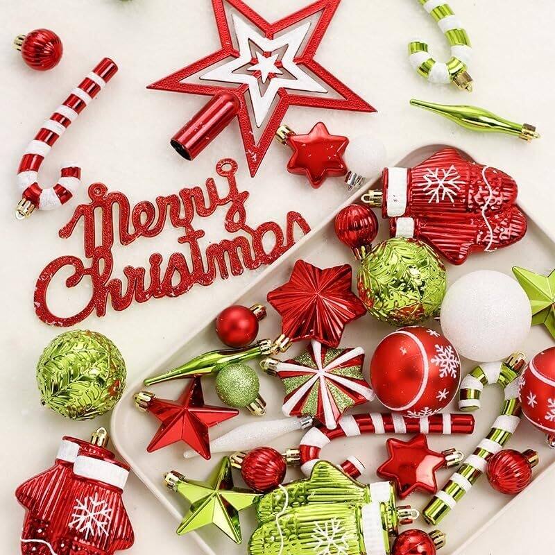 70 Pcs Christmas Decoration Ball Ornaments Set for Holiday Party Wedding - N/A