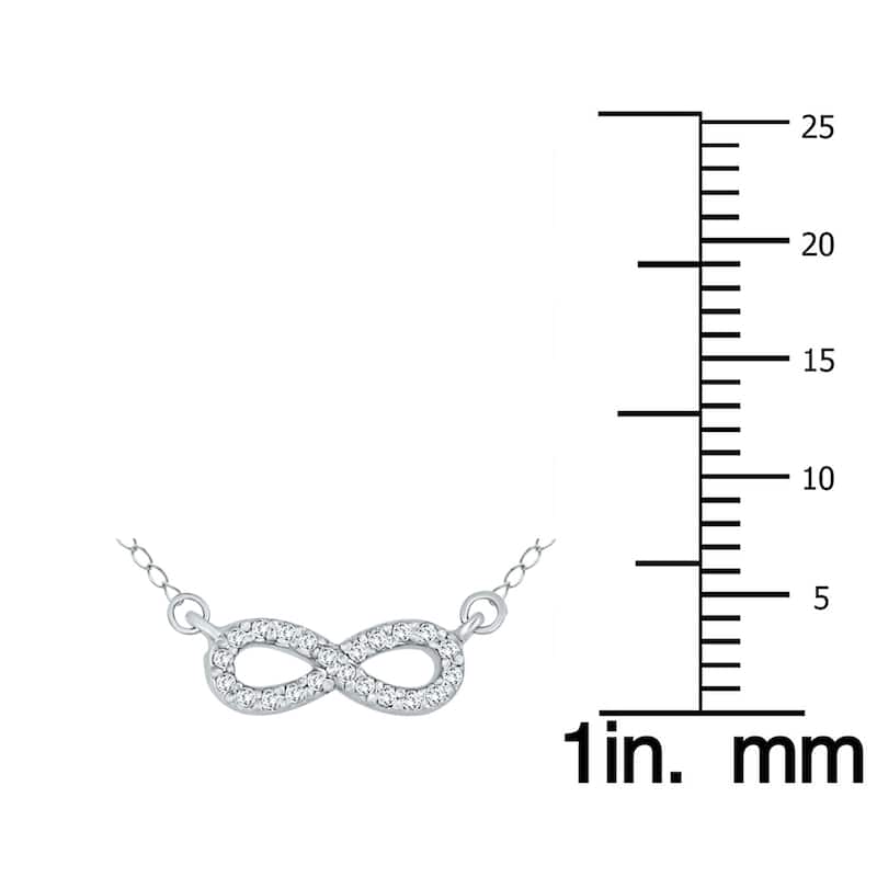 Marquee 1/10 Carat TW Diamond Infinity Pendant in 10K White Gold