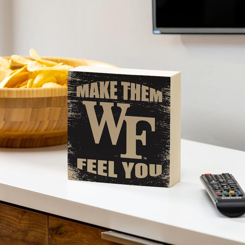 Wake Forest University Wooden Tabletop Mantel Shelf Sign - 6" x 6"