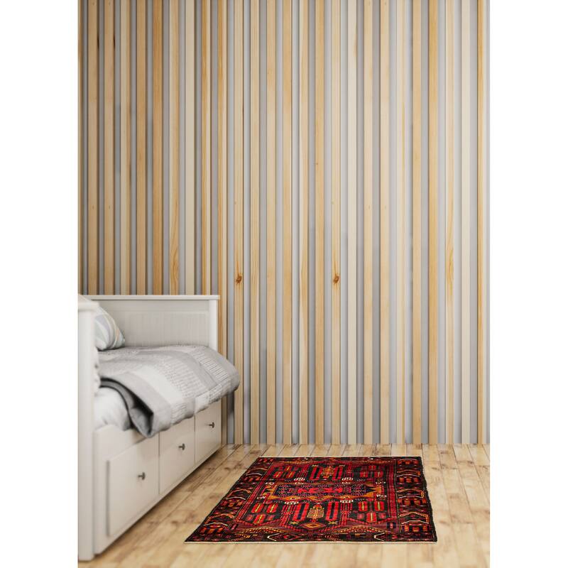 ECARPETGALLERY Hand-knotted Teimani Dark Brown Wool Rug - 3'0 x 4'8