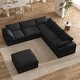 preview thumbnail 13 of 16, Oversize Down Filled 5-Piece Sectional Sofa with Storage Ottoman for Living Room