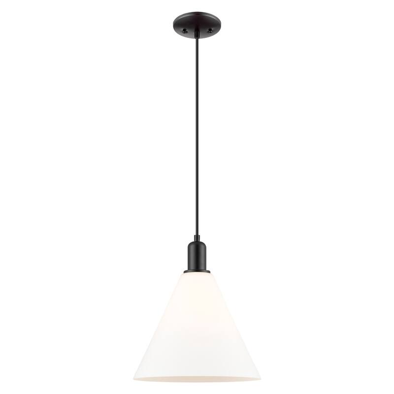 Innovations Lighting Endless Possibilities Arcadia - Berkshire Glass - 1 Light 12" Cord Hung Mini Pendant - Matte White/Matte Black