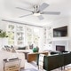 preview thumbnail 23 of 34, Kviflon 46 or 52 Inch Flush Mount Ceiling Fan with Light and Remote,5 Dual Side Blades for Living Room Bedroom Kitchen