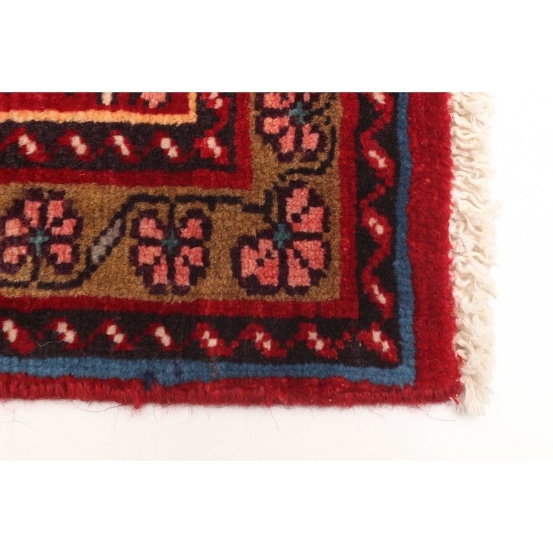 ECARPETGALLERY Hand-knotted Andelz Red Wool Rug - 3'5 x 5'0