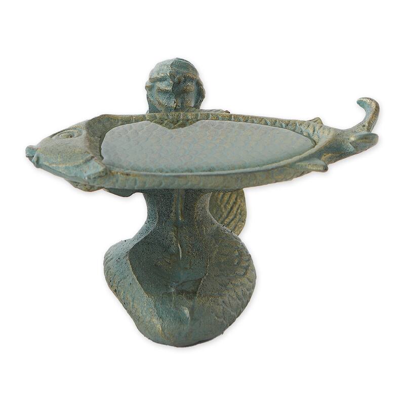Bird Nesting On Shovel Birdbath