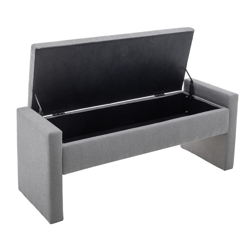 Porthos Home Etta Boucle Fabric Storage Bench
