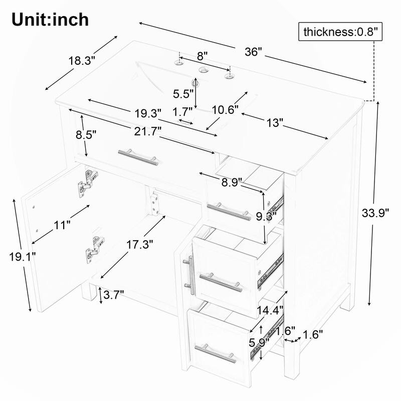 Modern and Simplicit Bathroom Vanity