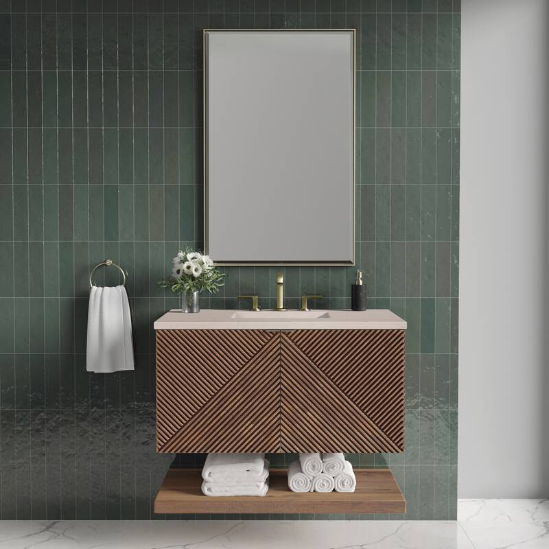 James Martin Vanities D200-V36-3EMR Marcello 36" Wall Mounted Single