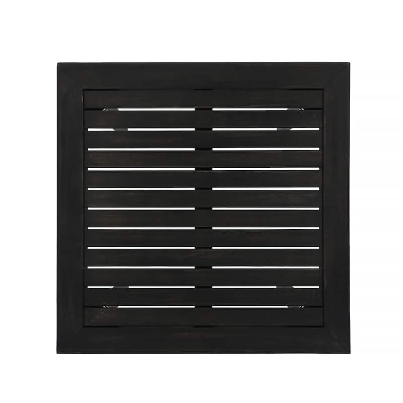 Outdoor Minimalist Wood Square Bar Table - Dark Gray
