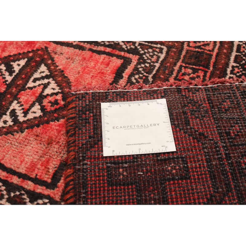 ECARPETGALLERY Hand-knotted Baluch Red Wool Rug - 3'1 x 6'2