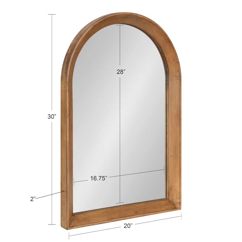Kate and Laurel Hartman Wood Framed Arch Wall Mirror