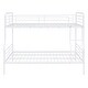 preview thumbnail 5 of 20, Full XL Over Queen Metal Bunk Bed with Ladder & High Guardrail, Heavy-Duty Metal Bunk Bed Dormitory Apartment Iron Frame Bed