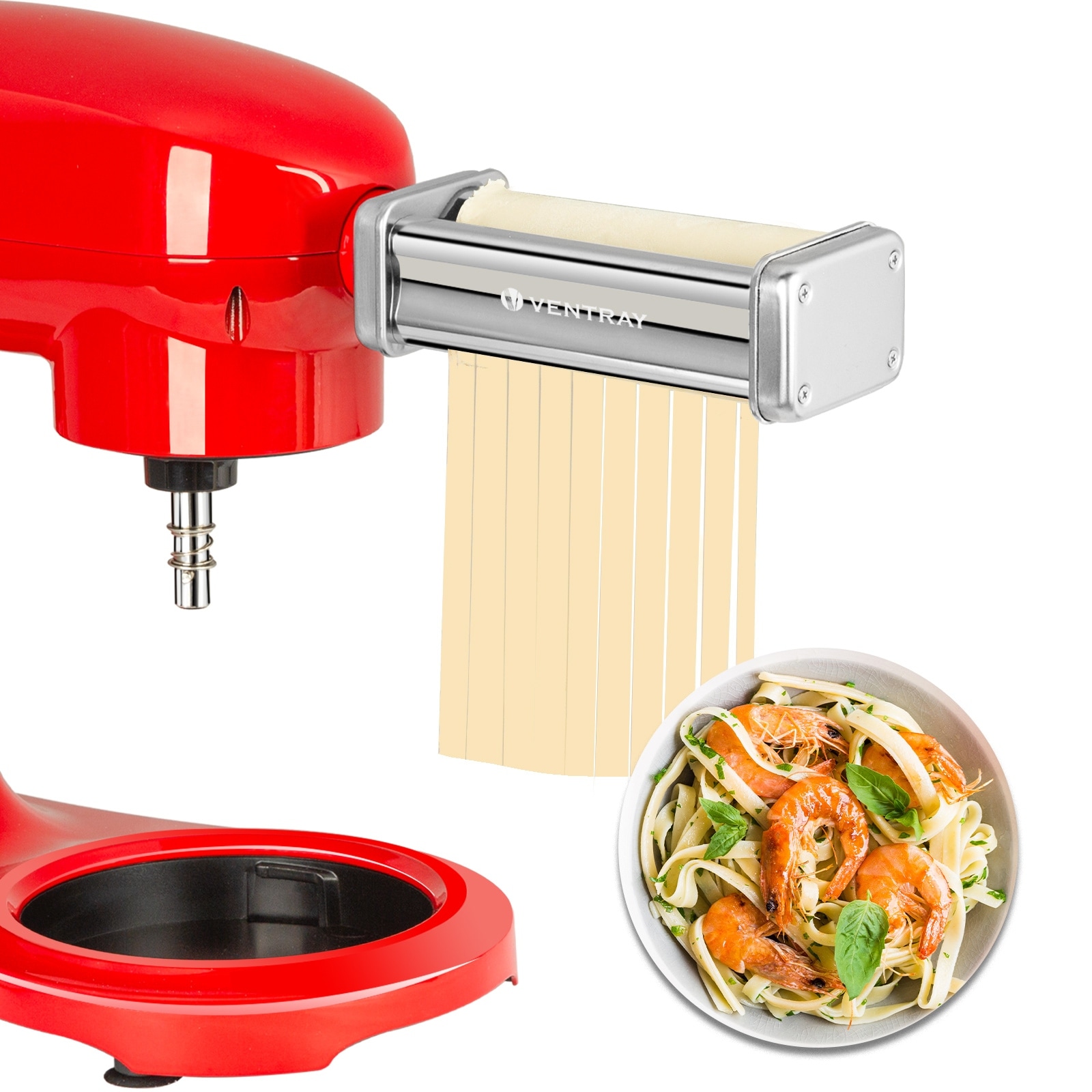 3-Piece Pasta Roller & Cutter Attachments Set for Stand Mixer