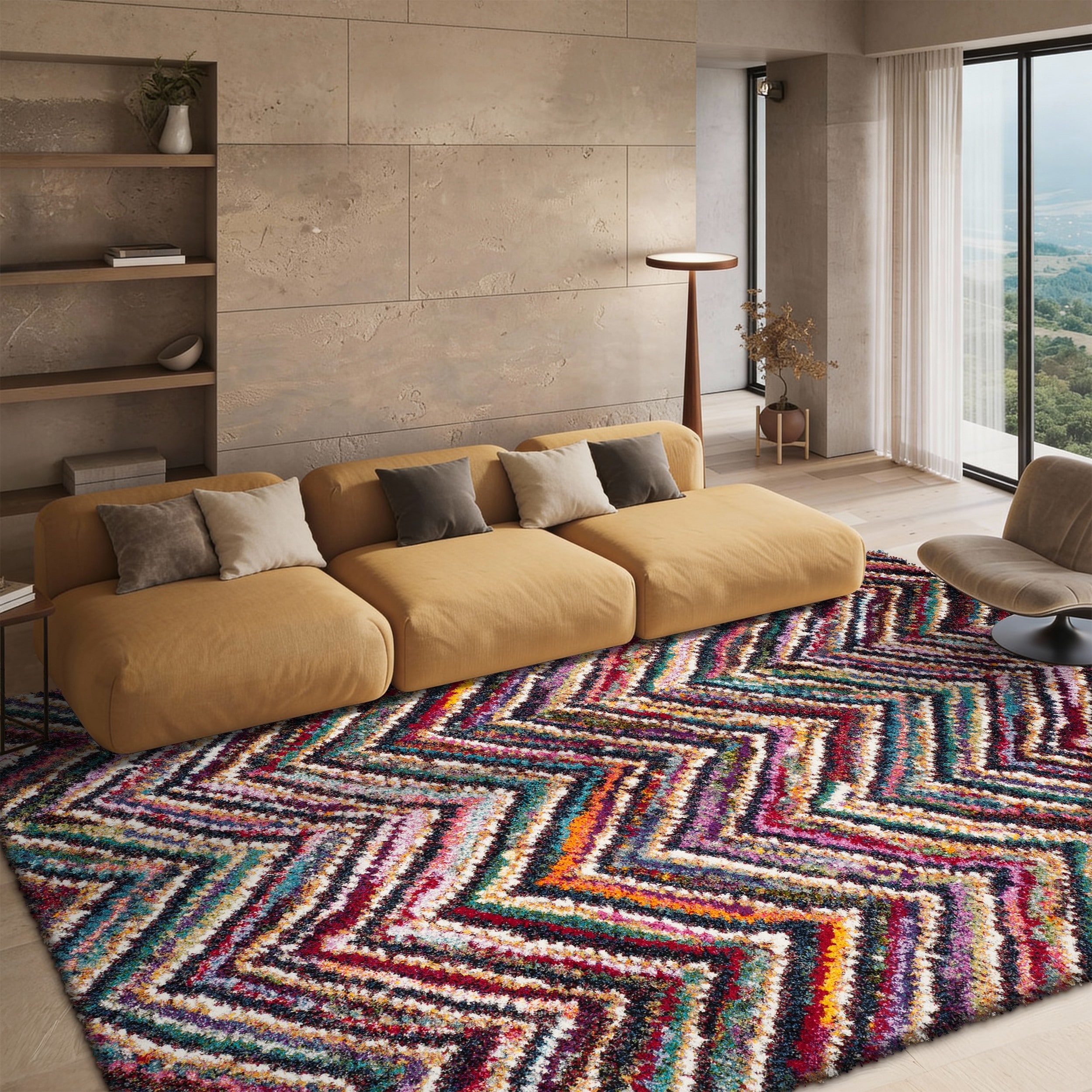 SAFAVIEH Fiesta Shag Annamarja Abstract Rug - On Sale - Overstock