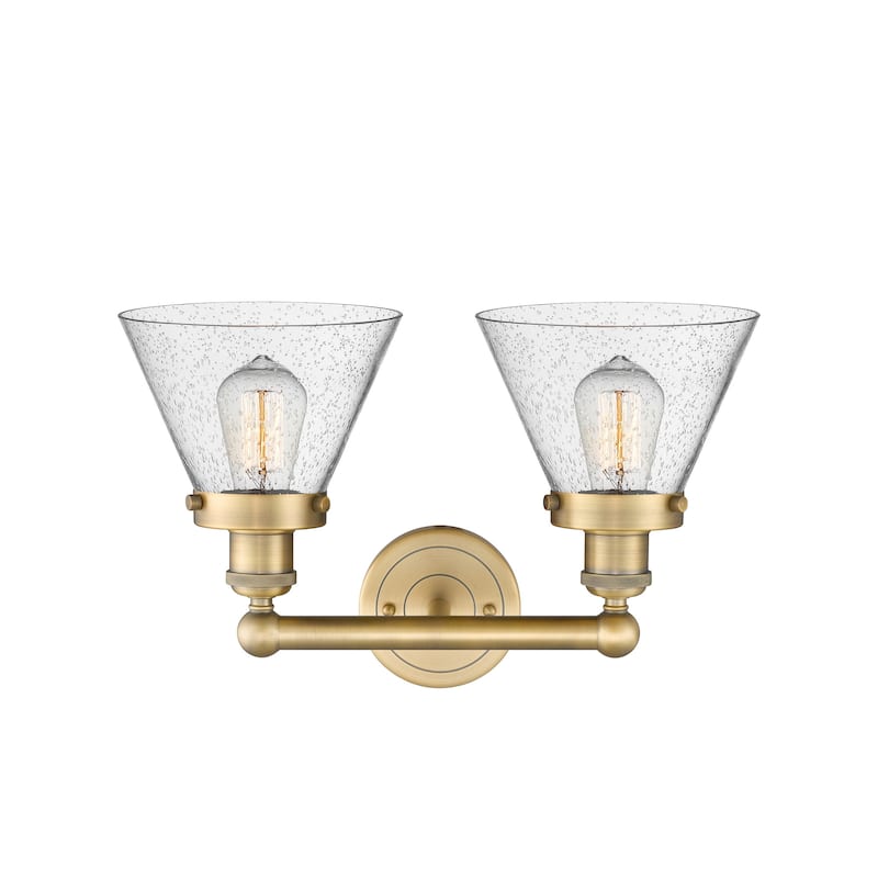 Innovations Lighting 616-2W-10-16-L Cone Vanity Cone 2 Light 16" Wide