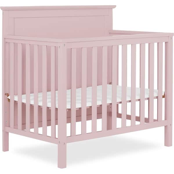 slide 2 of 7, Dream On Me Ava 4-in-1 Convertible Mini Crib Pink