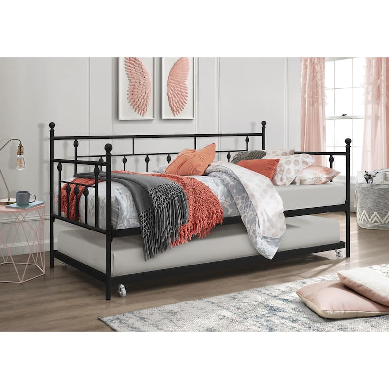 Aine Twin Metal Daybed with Trundle