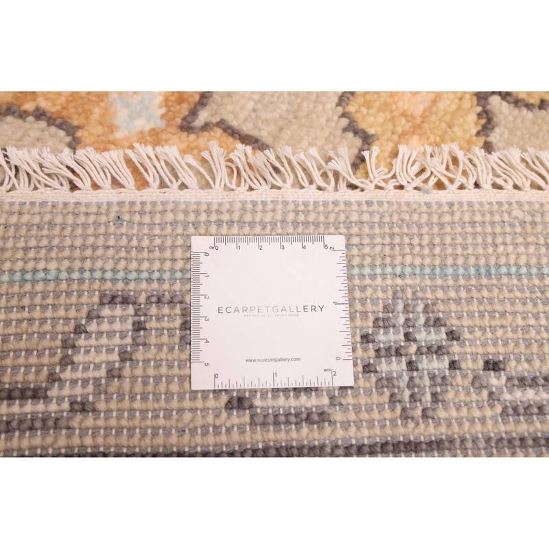 ECARPETGALLERY Hand-knotted Modern Oushak Light Khaki Wool Rug - 8'0 x 9'11