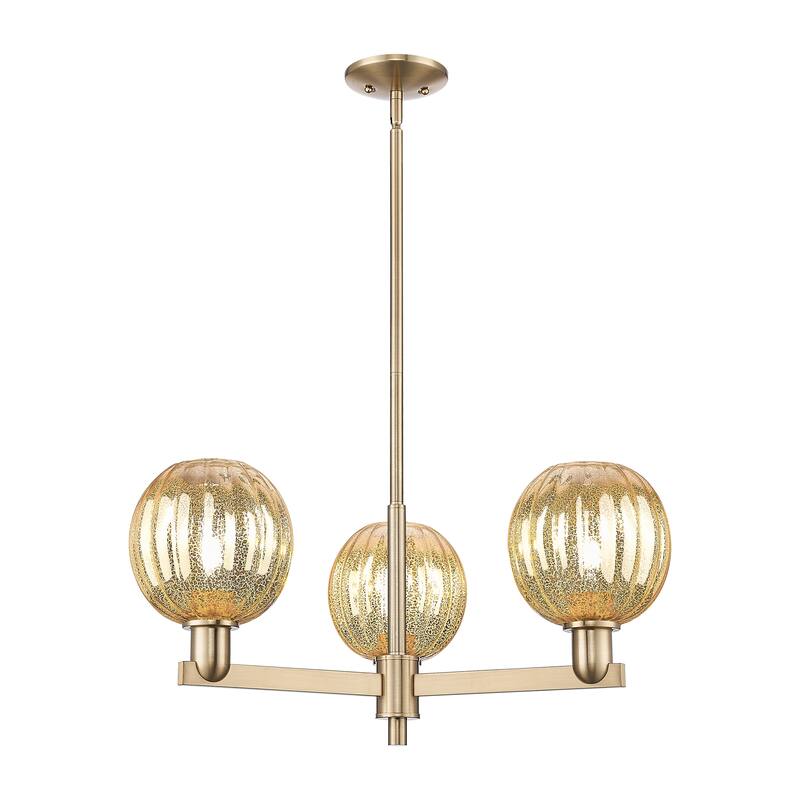 Innovations Lighting Downtown Urban - Preston - 3 Light 18" Globe Shade Stem Hung Chandelier