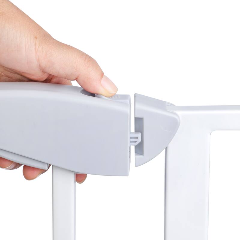 Anmytek Pressure Mounted Metal Safety Gate Auto Close White for Doorways Stairs Baby Pet 29 34 Inch Adjustable