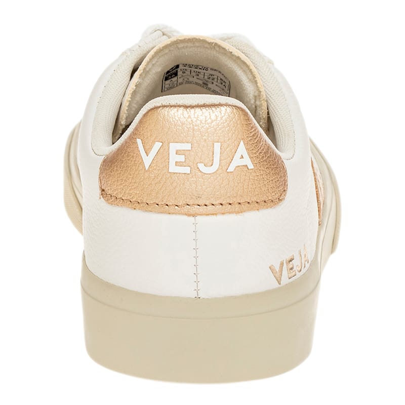 Veja Women's Campo Leather Sneakers in White and Platinum