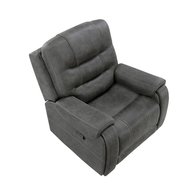 Fremont & Park Gerald 39.5" Microfiber Manual Reclining Chair with Tab Pull Motion