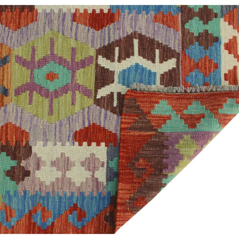 Flatweave Nelly Purple/Red Runner - 2'8" x 9'7"