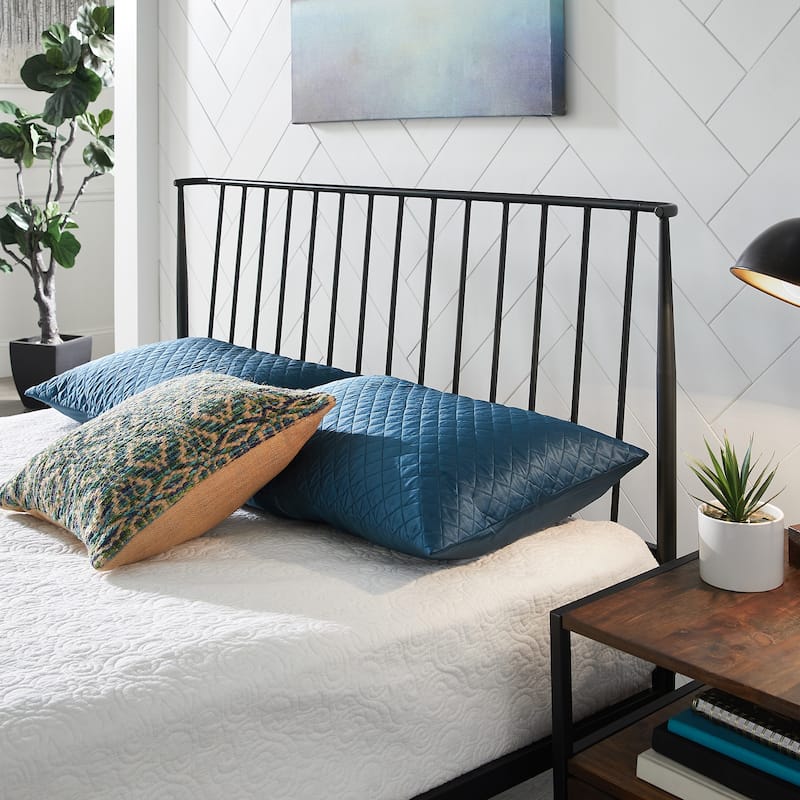 Bastrop Matte Black Finish Metal Queen Bed by iNSPIRE Q Modern