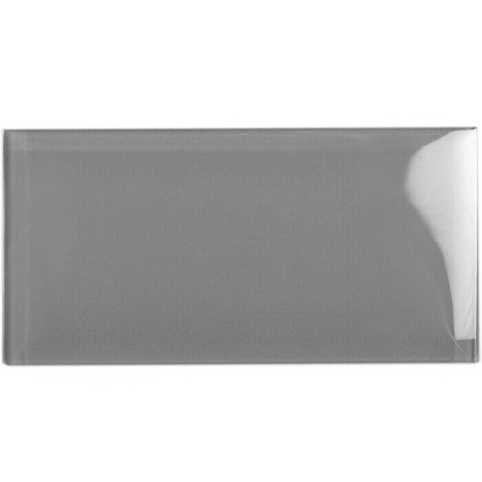 Apollo tile 3" x 6" Colorway Glossy Gray Glass Tile (5 sq ft/case) - 40 Pack