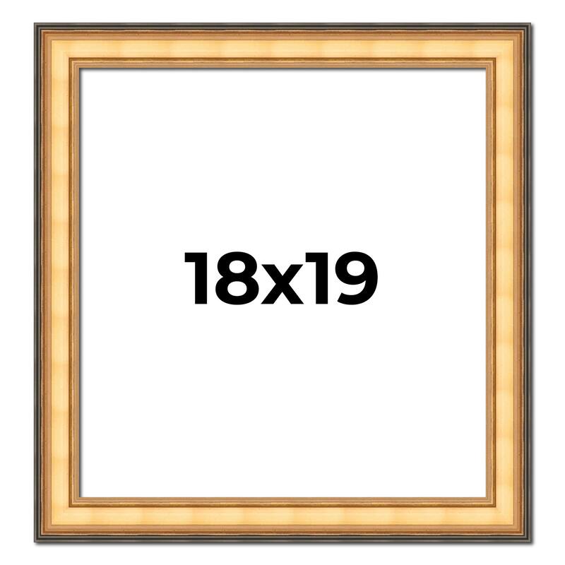 18x19 Frame Gold Plein Aire Solid Wood Picture Frame Width 2 Inches |