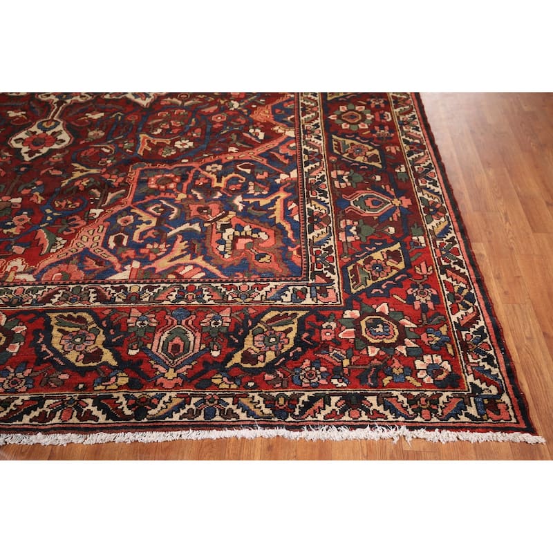 Bakhtiari Large Antique Persian Area Rug Hand-Knotted Wool Carpet - 11'0" x 16'9"