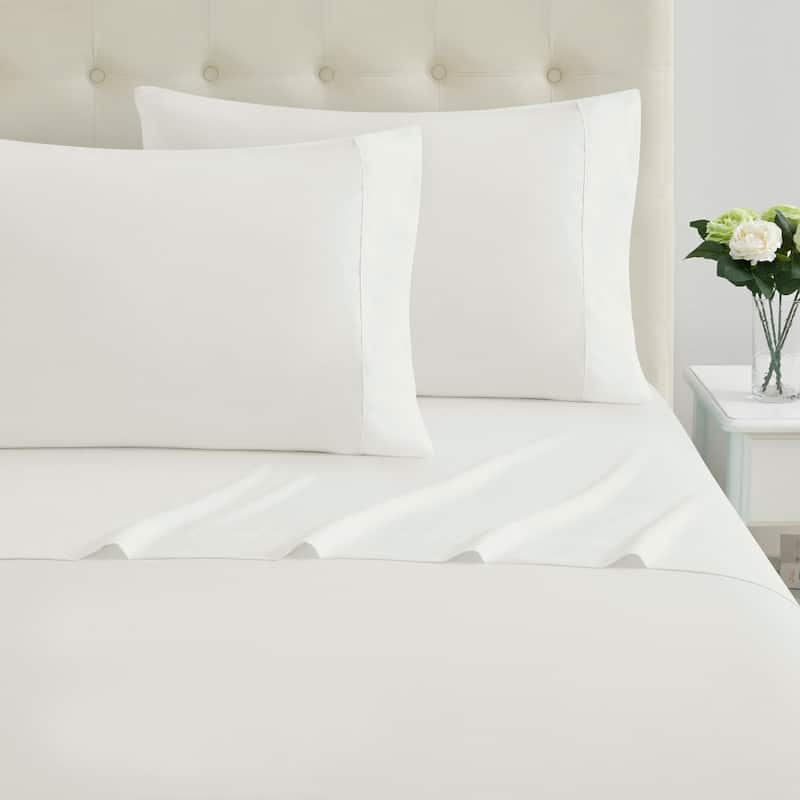 Sweet Home Collection Combed Cotton Percale Sheet Set Made in Egypt 400 TC.