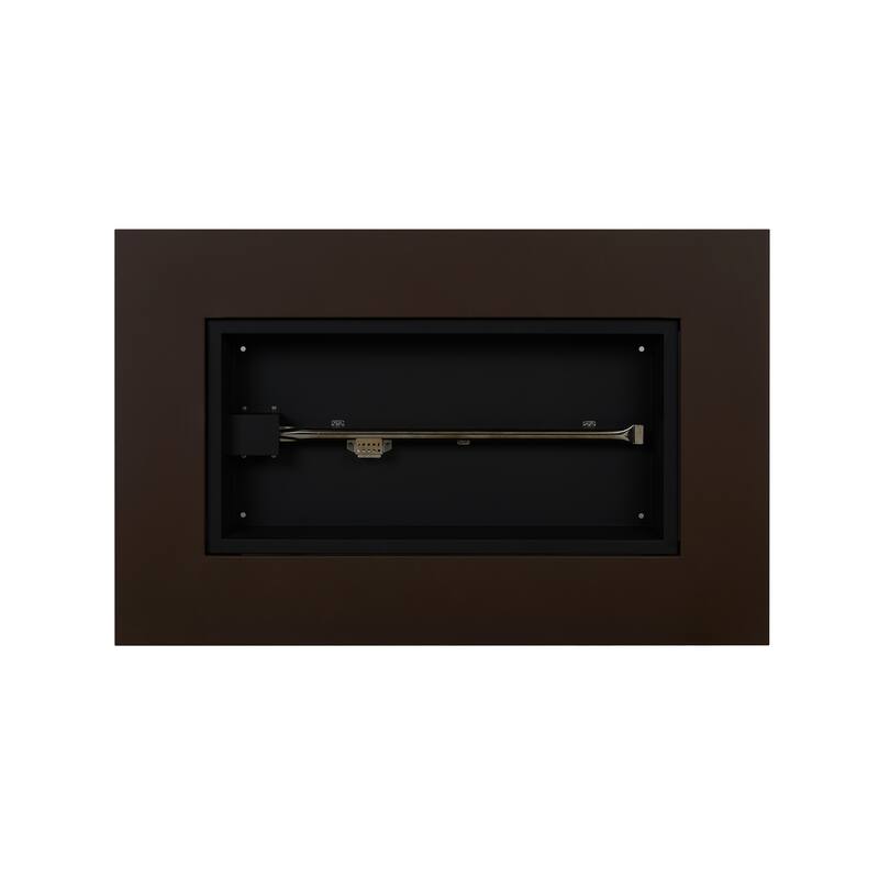 Aegean 50" Rectangle Gas Fire Table in Weathered Slate by Real Flame