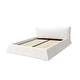 preview thumbnail 13 of 47, King Size Bed Frame w/ Special Shaped Headboard,Velvet Upholstered Platform Bed Floor Bed Low Profile Bed, Mattress Foundation