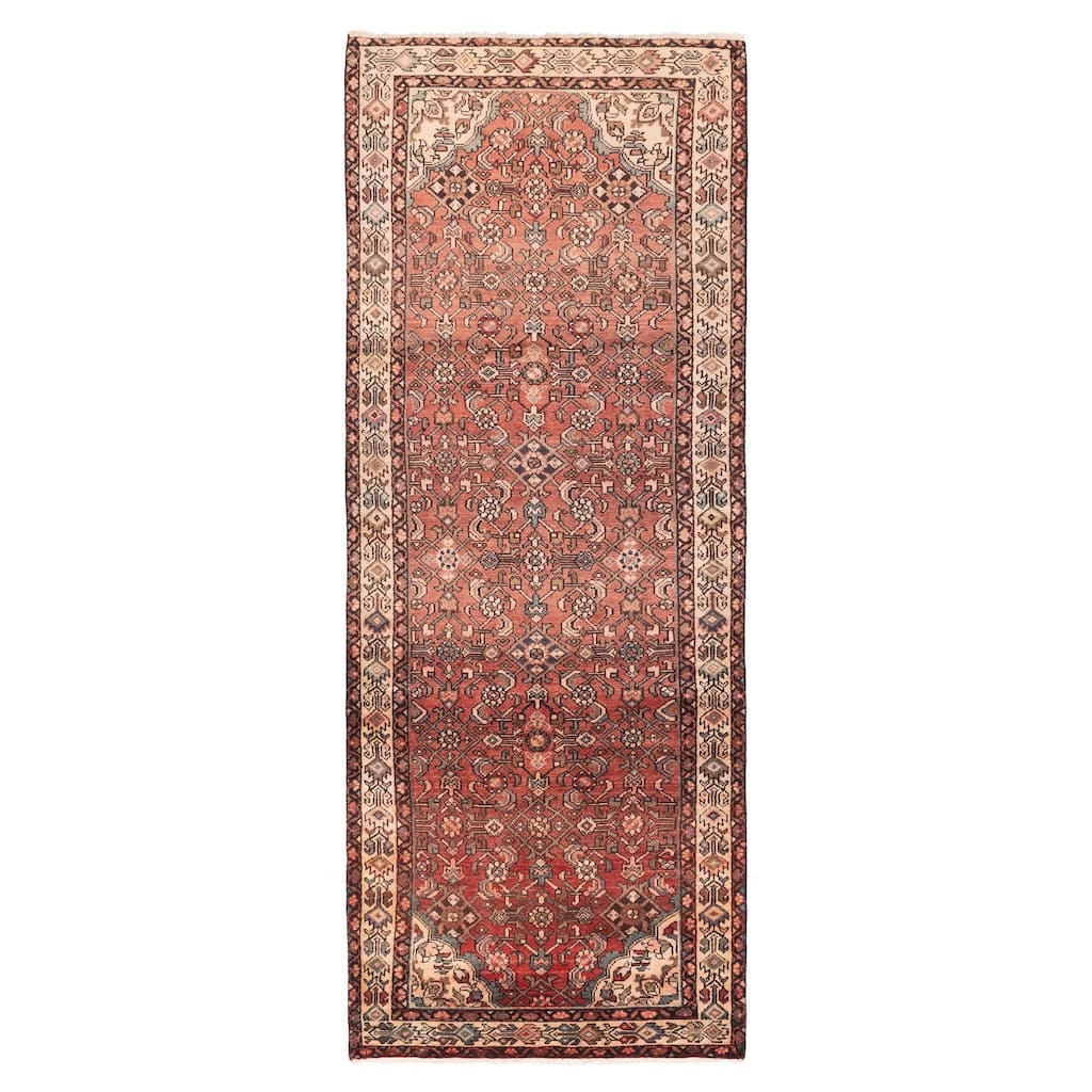 ECARPETGALLERY Hand-knotted Andelz Dark Copper Wool Rug - 3'8 x 9'7