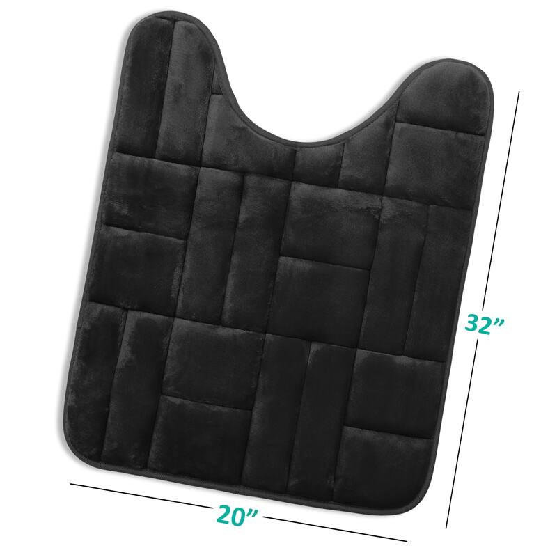 Clara Clark Ultra Soft Non Slip and Absorbent Bath Rug - Tiled Velvet Memory Foam Bath Mat
