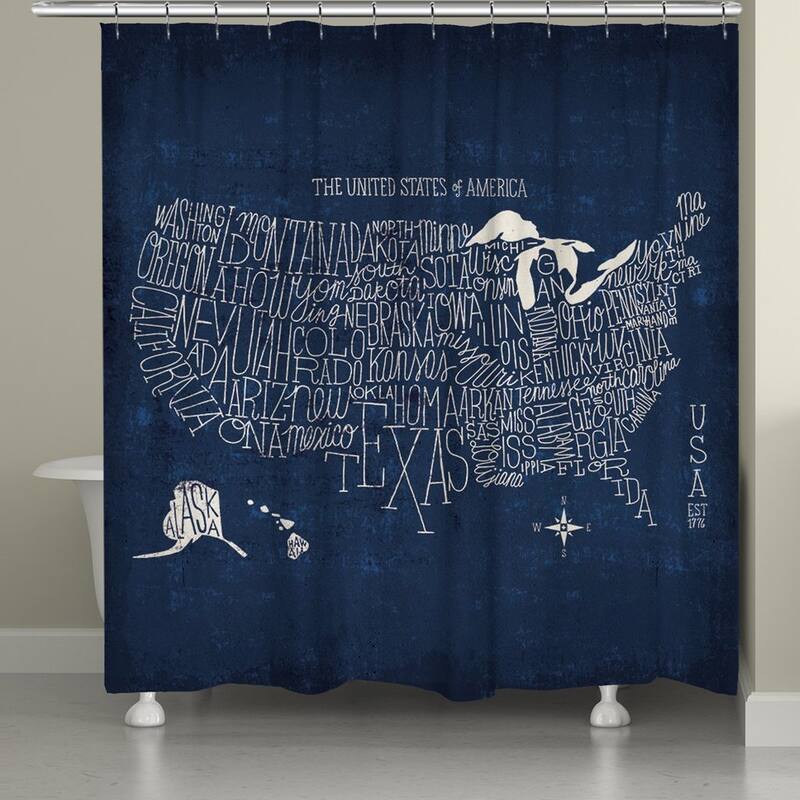 Hand Lettered US Map Bluepr