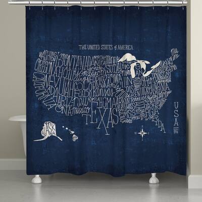 Hand Lettered US Map Bluepr