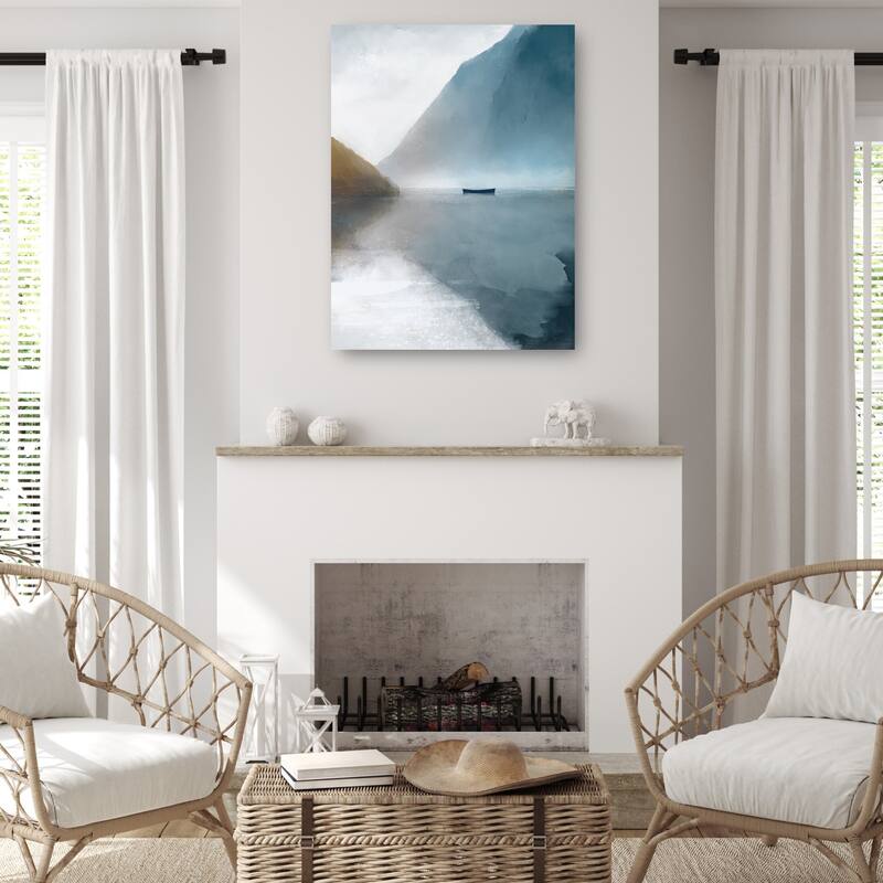 Peaceful Cove Portrait By Studio Arts Canvas Art Print