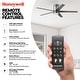 preview thumbnail 21 of 41, 52" Honeywell Graceshire Contemporary Ceiling Fan with Color Changing LED Light, Remote Control, Flush Mount, Dual Finish Blades