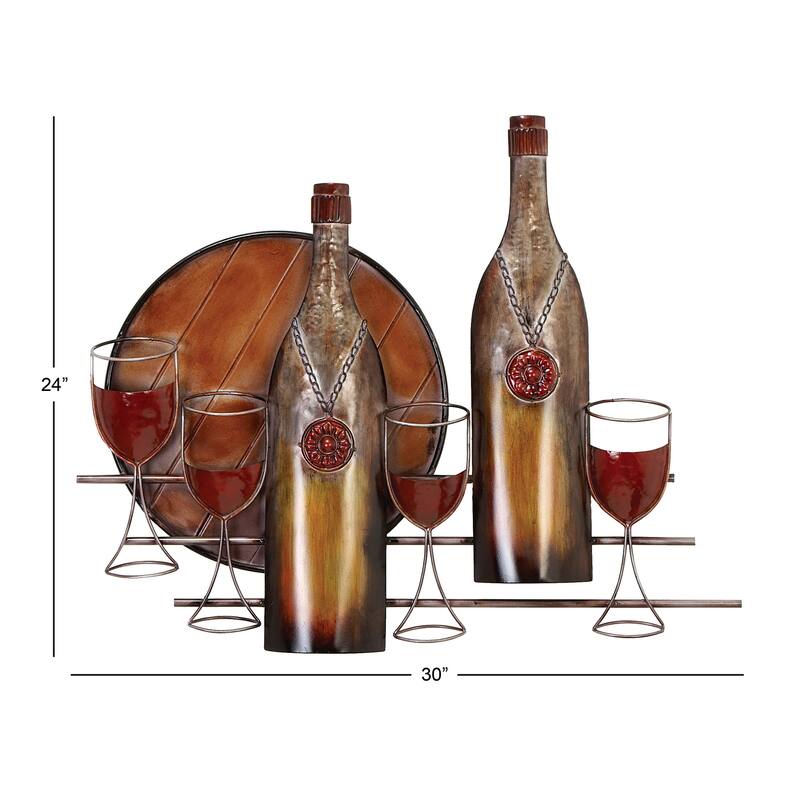 Copper Metal Wine Home Wall Decor