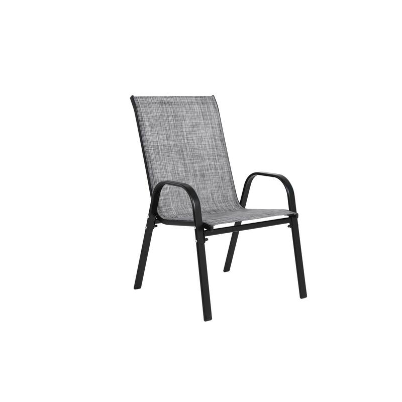 Outdoor Camping Chairs with Breathable Textilene Fabric, Set of 2
