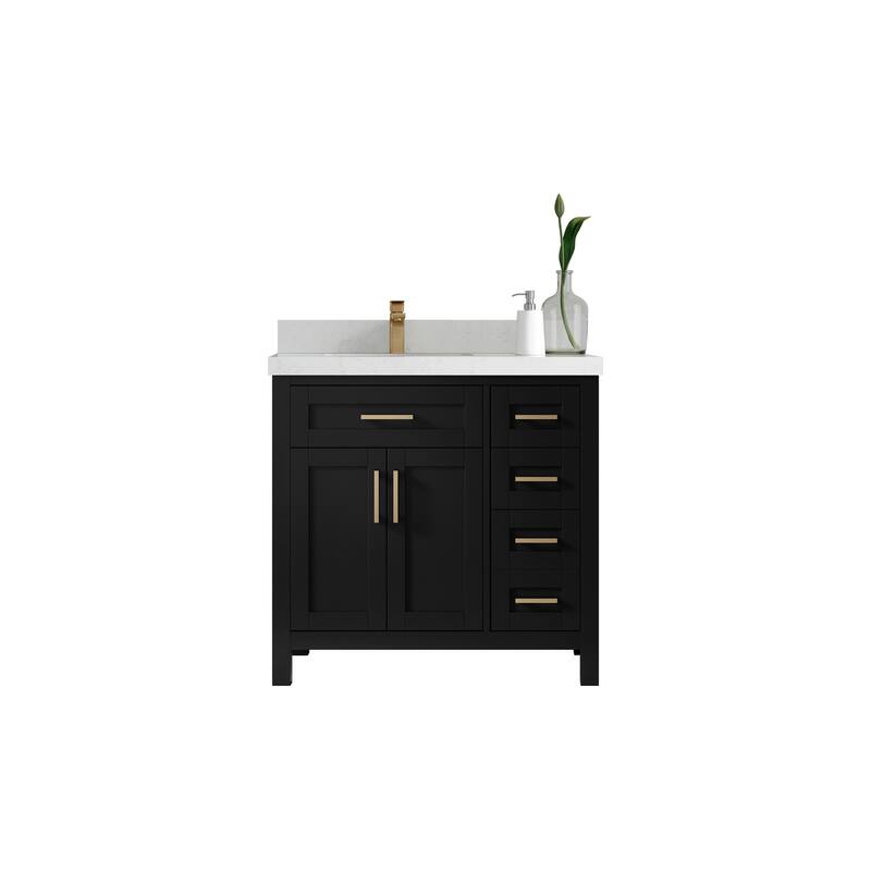 Willow Collections 36 in. W x 22 in. D Cambridge Left Offset Sink Bathroom Vanity with Countertop