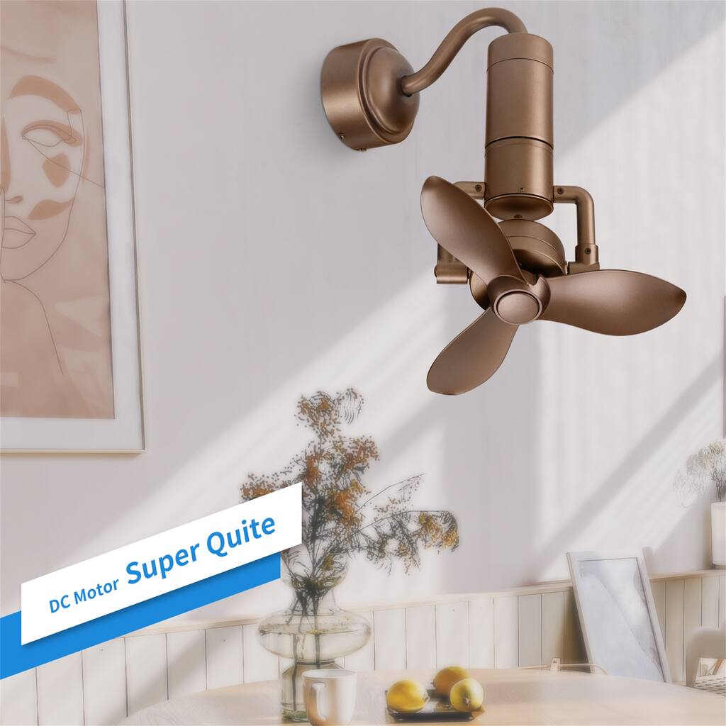 Desert Sand Modern Metal 360° Revolving Ceiling Fan