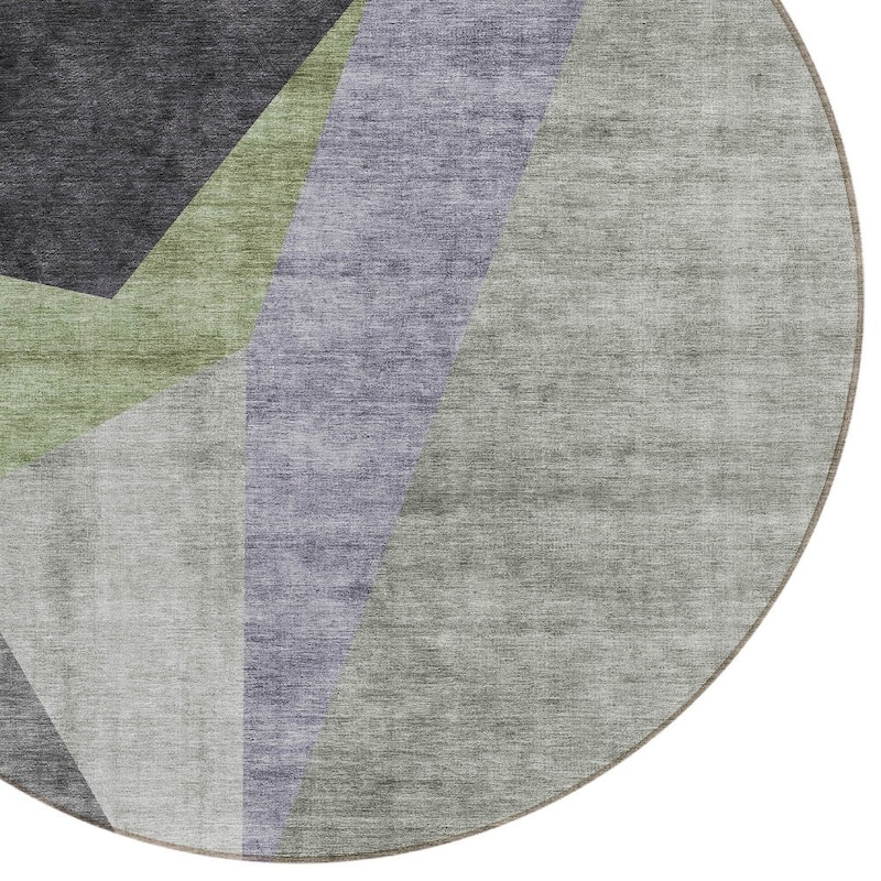 HomeRoots Abstract Transitional Rectangle Outdoor Rug