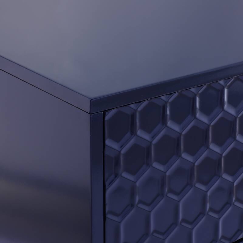 2 Door Blue Locker Accent Cabinet