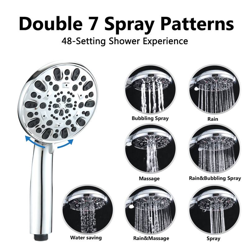 YASINU Dual 2 in 1 Shower Faucet Set with Valve Shower System Kit