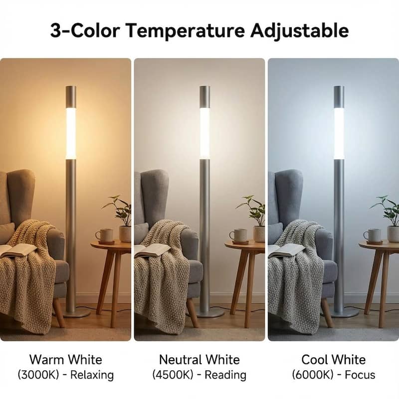 Adjustable Height LED Reading Floor Lamp