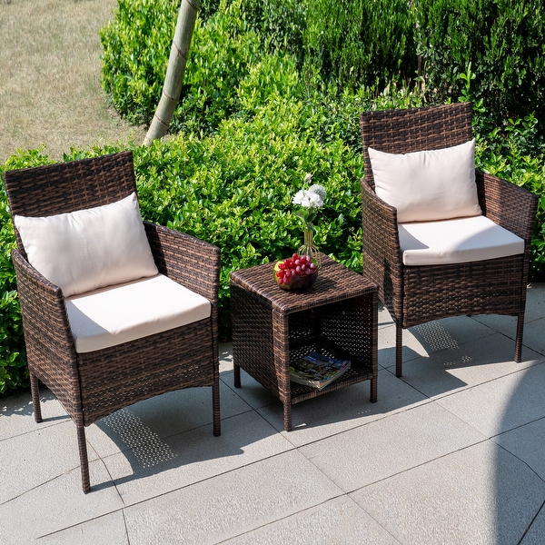 3 Piece Patio Conversation Bistro Set Outdoor Chat Furniture 3 Piece Patio Conversation Bistro Set Outdoor Chat Furniture