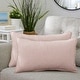 preview thumbnail 14 of 45, Sorra Home Corded Linen Texture Pillows (Set of 2) 12 in H x 18 in W x 6 in D - Blush